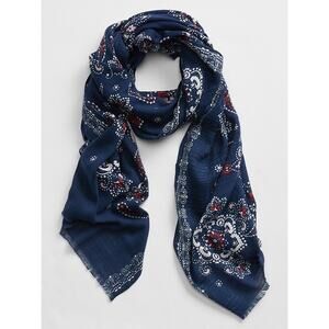 Gap Lightweight Preppy Nautical Western Rodeo USA Bandana Print Cotton Scarf New